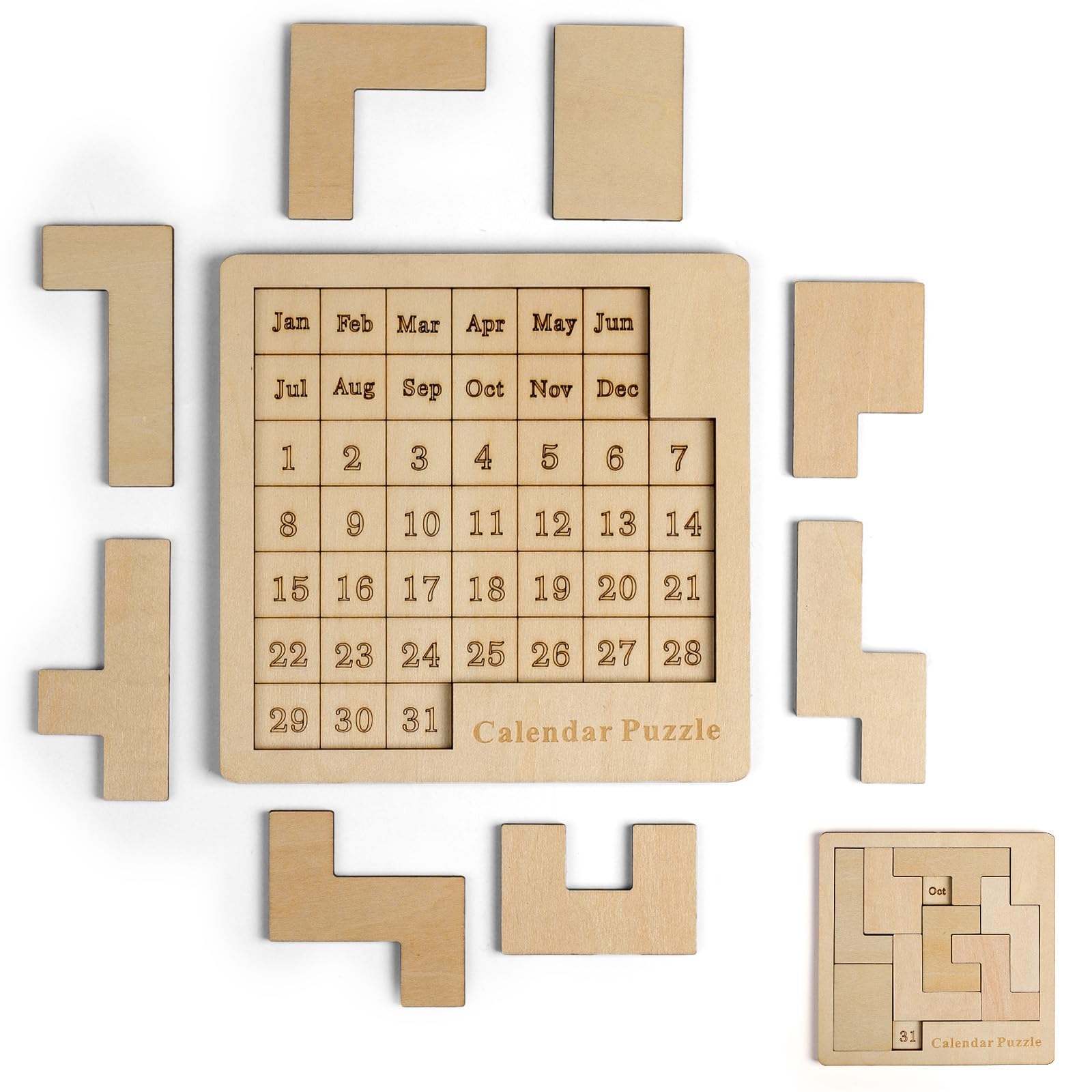 Photo 1 of IMUQI Wooden Calendar Puzzle