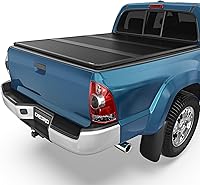 Vista 23 de oEdRo Cubierta Tonneau suave de triple pliegue para caja de camioneta en la parte superior compatible con Toyota Tacoma 2016-2023 con cama de 6
