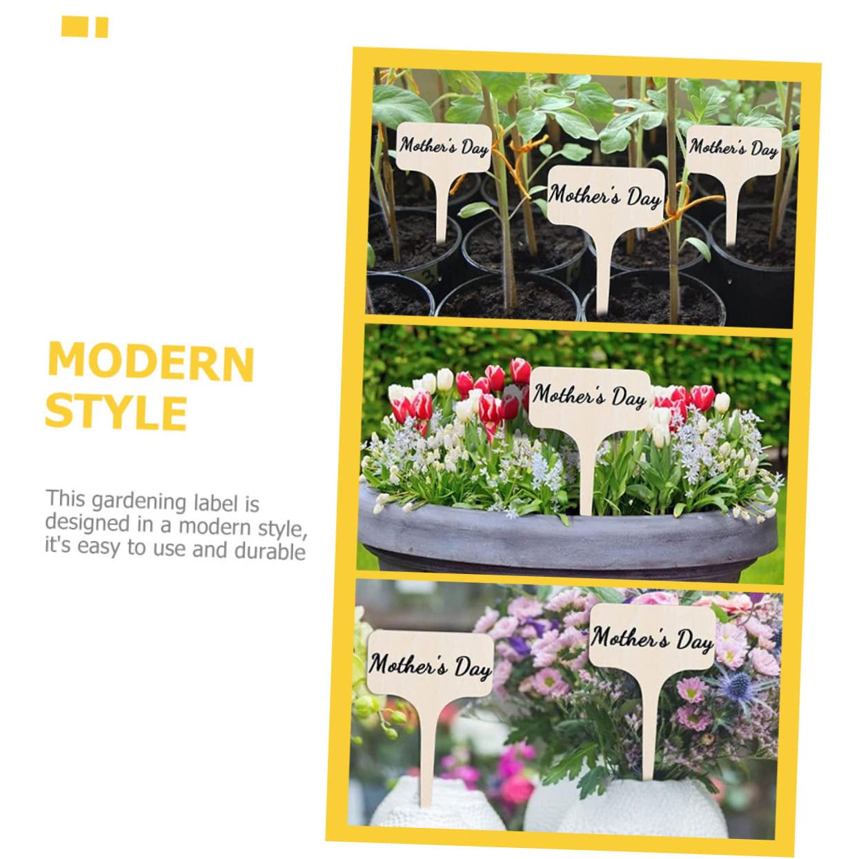 Abaodam 5 ensembles Étiquettes De Jardinage Étiquettes De Jardinage Étiquettes De Plantes D'Extérieur Imperméables Avec Fil Étiquettes De 20 pièces * 5