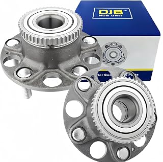 DJB 512188x2Pack Rear Wheel Bearing and Hub Assembly Compatible with 2003-2007 Honda Accord (Fit Gas Models,Not Fit Hybrid) /for 2004-2008 Acura TL 5 Lugs, with ABS