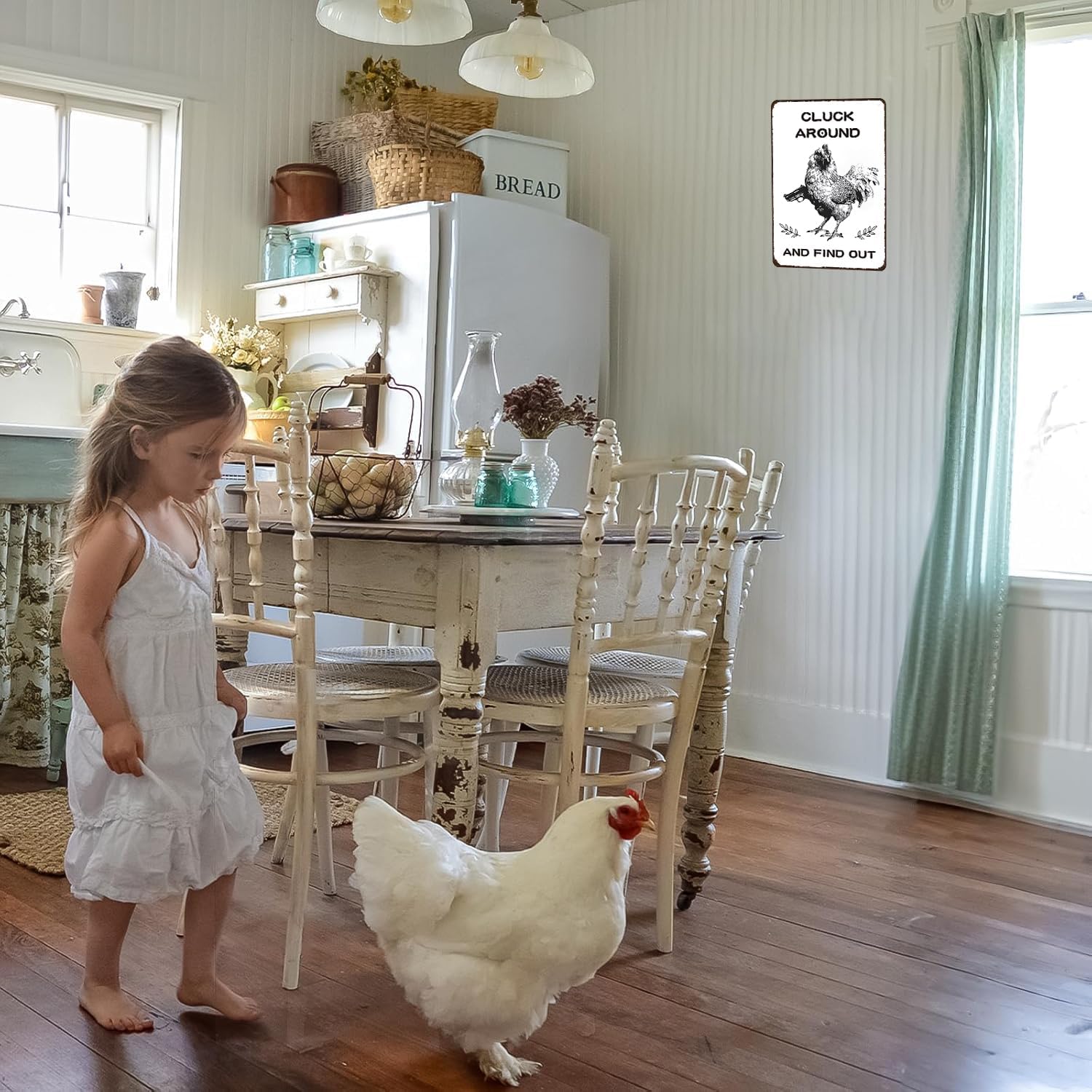 Funny Chicken Gifts Chicken Tin Sign for Home Farm Chicken Coop Farmhouse Kicthen Garden Decor 8 X 12 Inch (3220) - Image 6