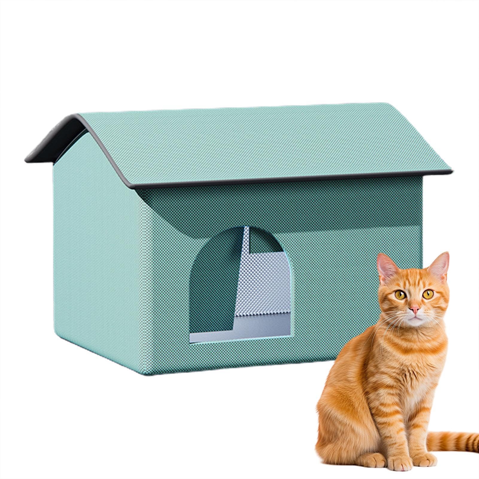 Abri de refroidissement pour chat avec 8 sacs de glace intérieur extérieur