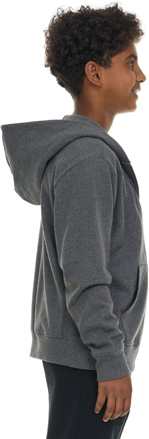 New Balance Boys Zip Up Hoodie – Full Zip Premium Cotton Blended Fleece Sweatshirt with Lined Hood, Comfortable Fit - Image 6