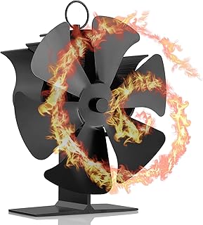 Anuncio Patrocinado - Ventilador de estufa de leña, alimentado por calor, 6 aspas, no eléctrico, respetuoso con el medio a...