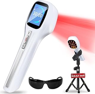 Cold Laser Therapy Device with LED Display, Infrared Light Therapy for Body (4x808nm +14X650nm), Red Light Therapy for Pain Relief Joint and Muscles for Humans/Pet, 8.6×2.1 Inch