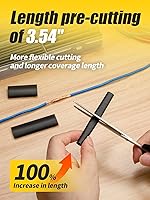 Vista 3 de Eventronic - Kit de tubos termorretráctiles de 200 piezas, longitud extra de 3.54 pulgadas, relación 3:1, tubo de doble pared con fuerte