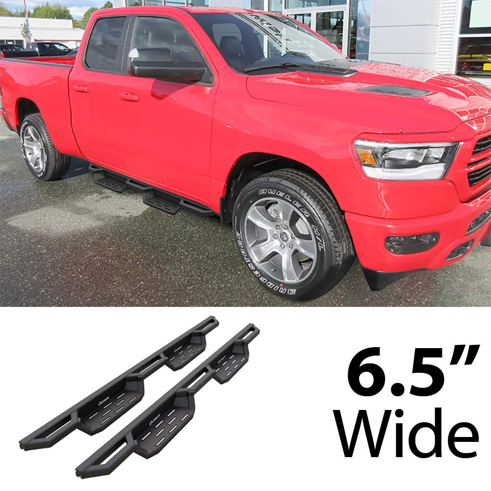 HD Ridez Pocket Drop Steps Armor Compatible with Ram 1500 2019-2025 Quad Cab for New Body Style Only (Exclude 19-24 Ram 1500 Classic) (Nerf Bar Side Steps Side Bars)