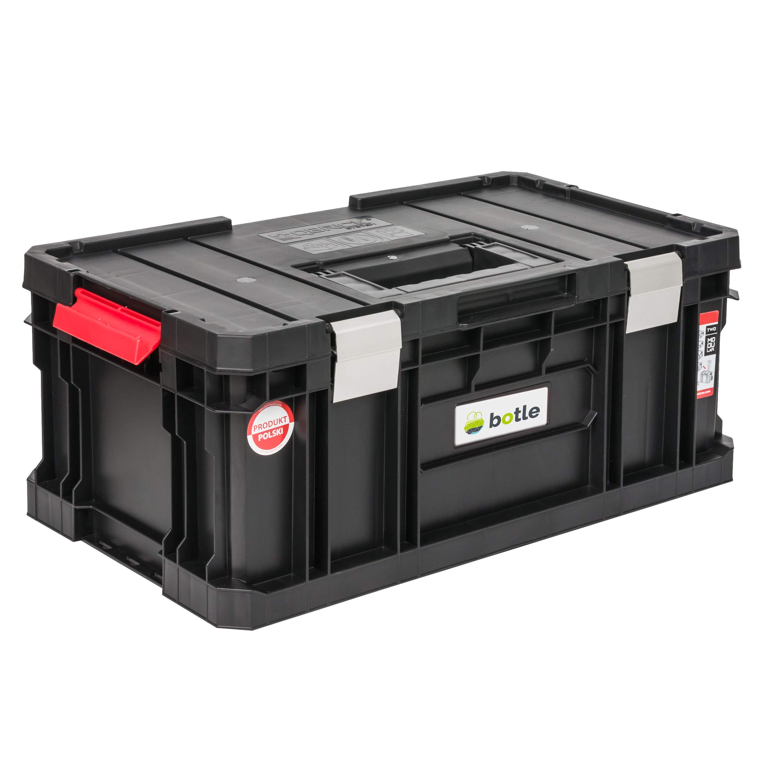 Cassetta Porta Utensili Portatile, in Plastica, Nero, 31 x 53 x 22 cm