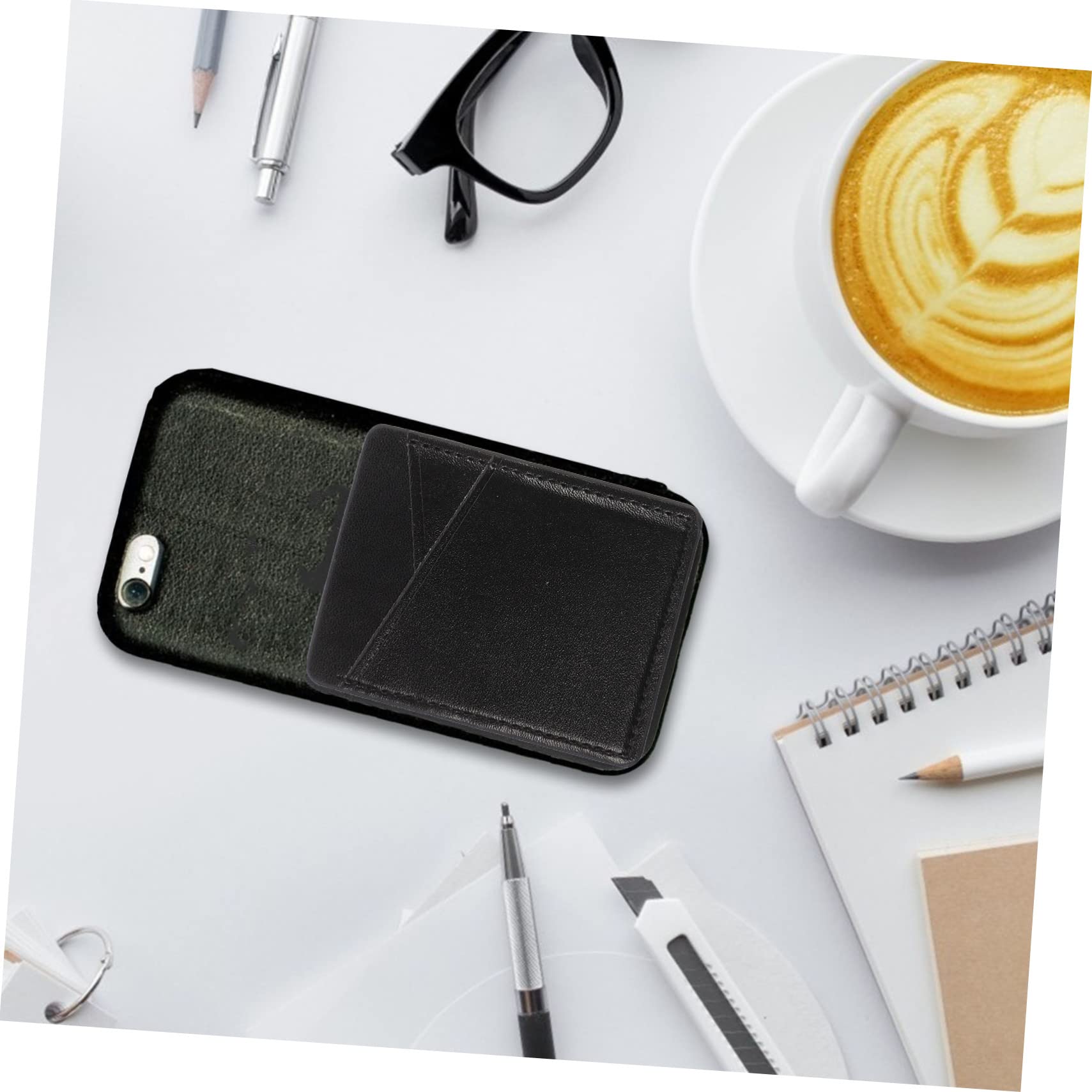 Gadpiparty 10pezzi Porta Carte Pu Per Cellulare Con Tasca Per Monete Wallet Adesivo Per Smartphone Design Antiscivolo e Sicuro Compatibile Con Tutti Cellulari