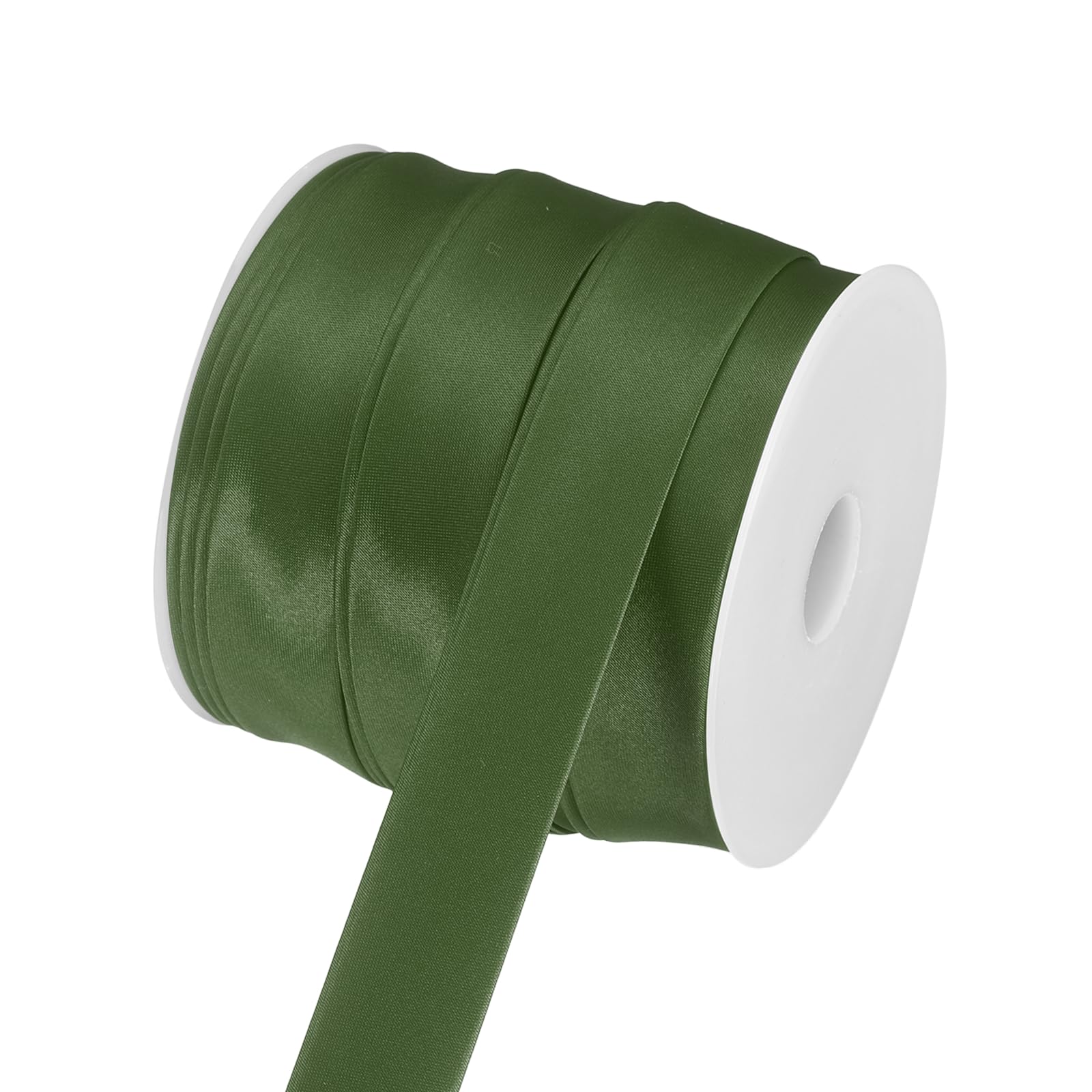 sourcing map Double Fold Bias Tape for Sewing, 1 Inch(2.5cm) x 25 Yards Satin Bias Binding Tape Continuous Bulk for Quilting Binding Seaming Hemming Fabric Piping DIY Craft, Army Green