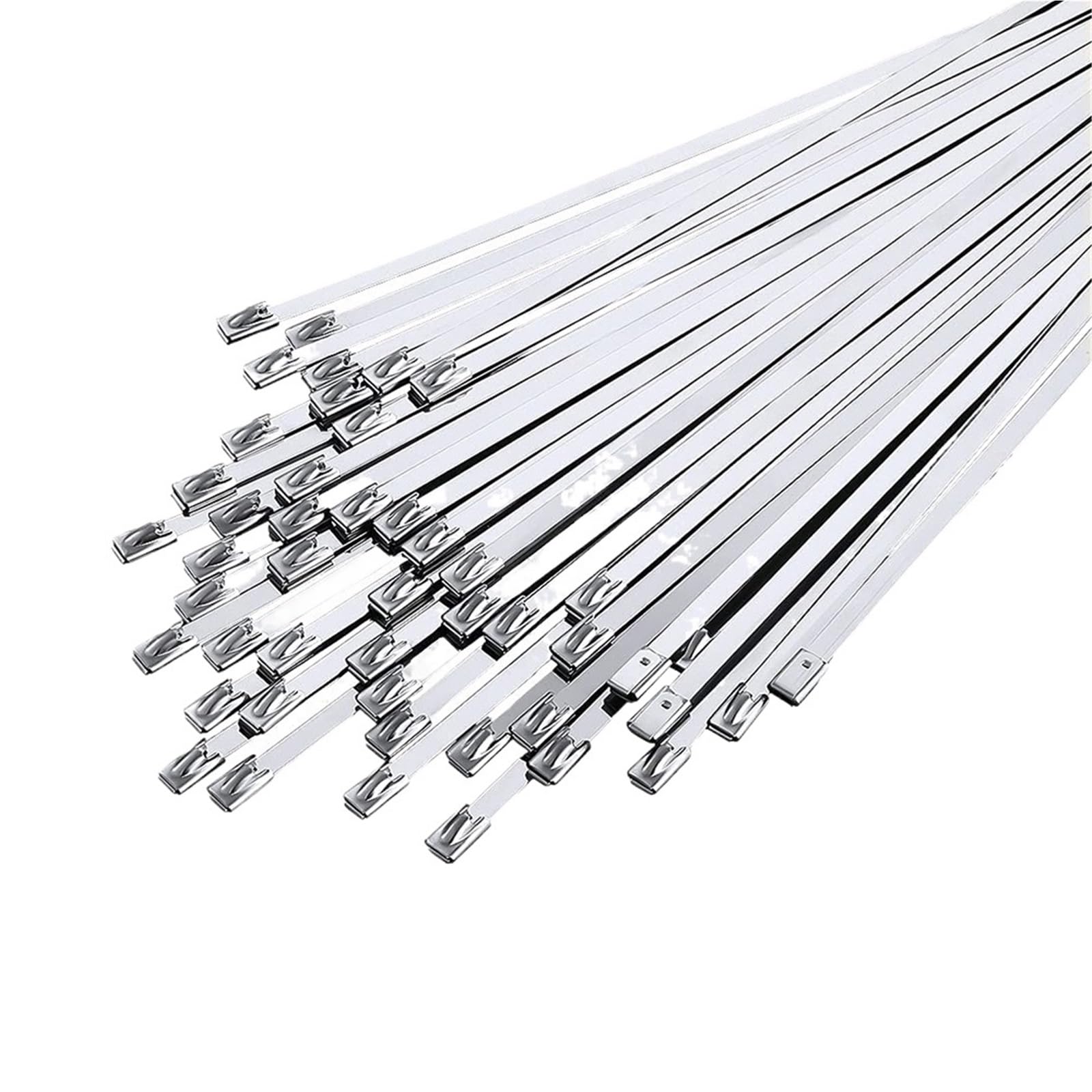 Erhtguo 4.6X100mm 100Pcs 120 Pcs 4.6Mm 7.9Mm Stainless Steel Metal Cable Ties Multifunctional Self-Locking Zip Exhaust Wrap Coated Locking(4.6X100mm 100Pcs)