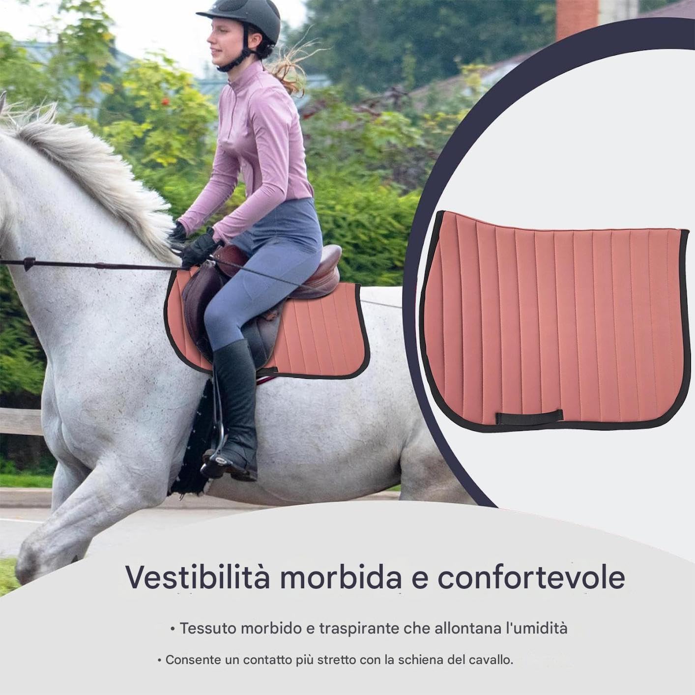 Czapraki zachodnie dla koni, Czapraki zachodnie dla koni Ergonomiczny | Amortyzacja Oddychające podkładki pod siodło jeździeckie Wyścigi konne na świeżym powietrzu Akcesoria jeździ