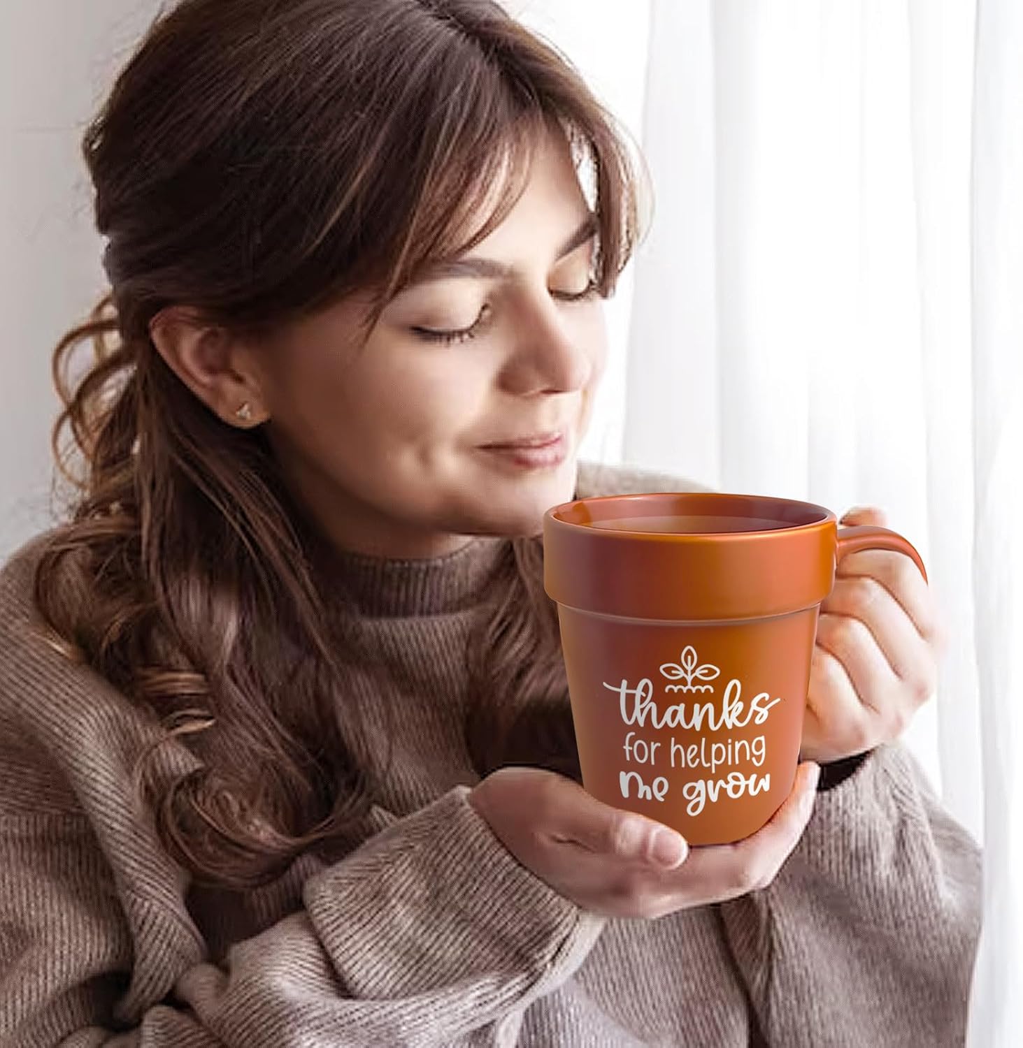 Teacher Appreciation Gifts, Funny Novelty Mug with Shovel Spoon, Back to School Gardening Garden Gifts for Teacher Mom, Thanks for Helping Me Grow - Image 7