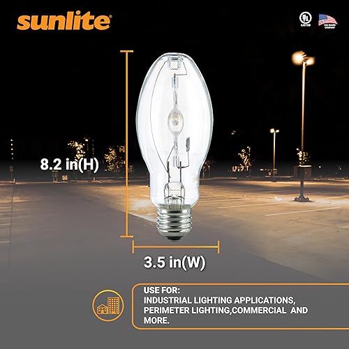 Miniatura 22 de Sunlite 03663 MH400/U/MOG M59 Lámpara de halogenuros metálicos, 400 vatios, base Mogul (E39), ED37, vida útil de 12,000 horas, 36000 lúmenes