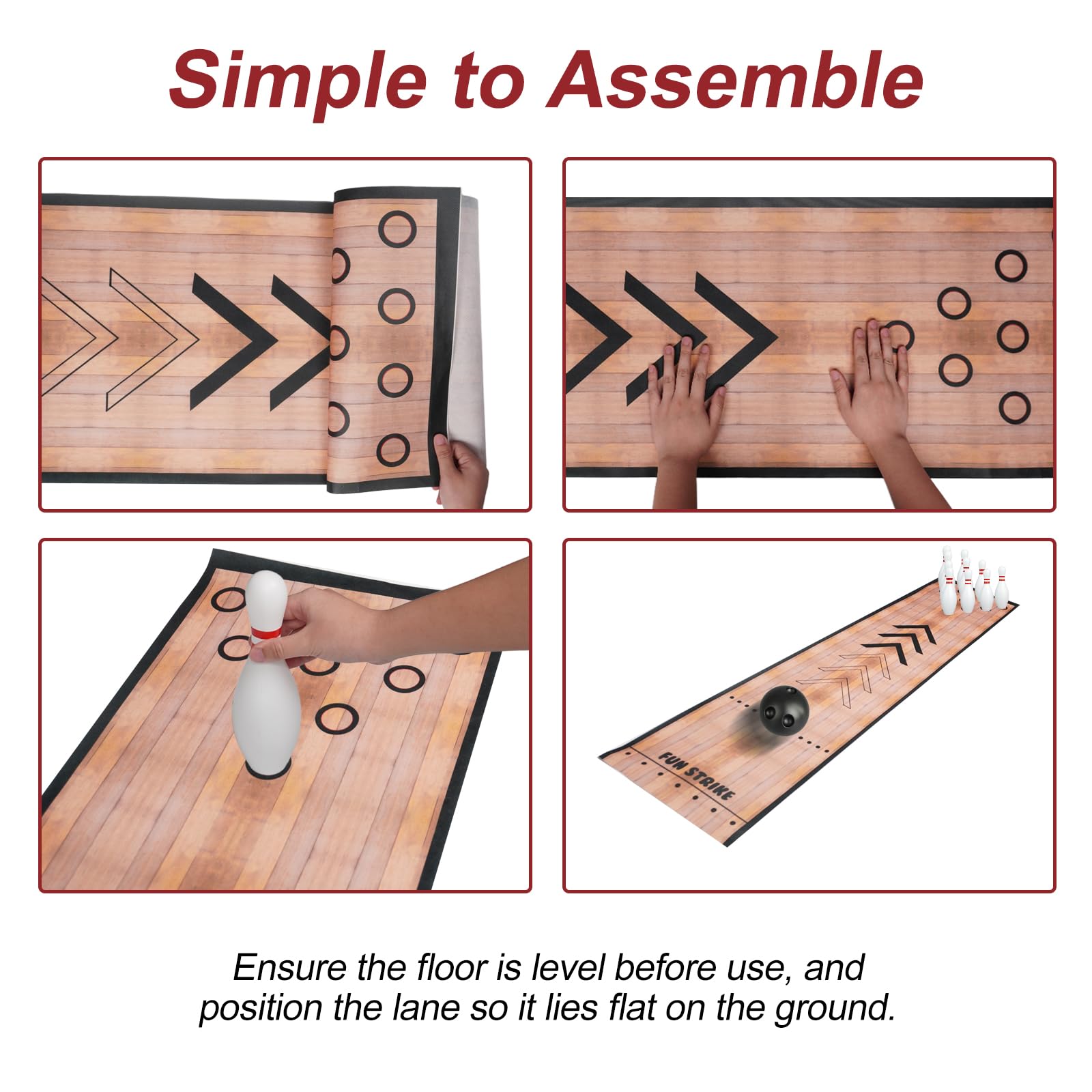 Set da 2 mini bowling con piroli da bowling e palla set per casa, famiglia, amici, interni ed esterni