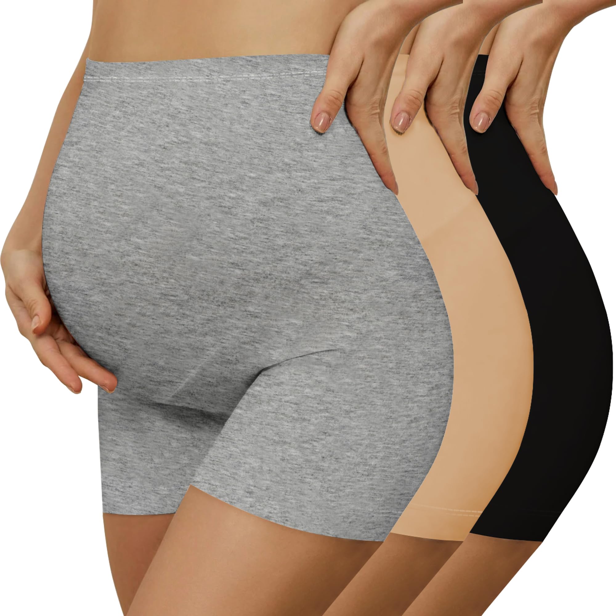 High Waist Stretchable Cotton Over The Bump Maternity Boyshorts Pregnancy Panties for Women Shorts Style Brief Underwear for Pregnant Women