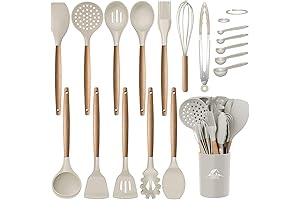MIBOTE 17 Pcs Silicone Non Toxic Spatula Set
