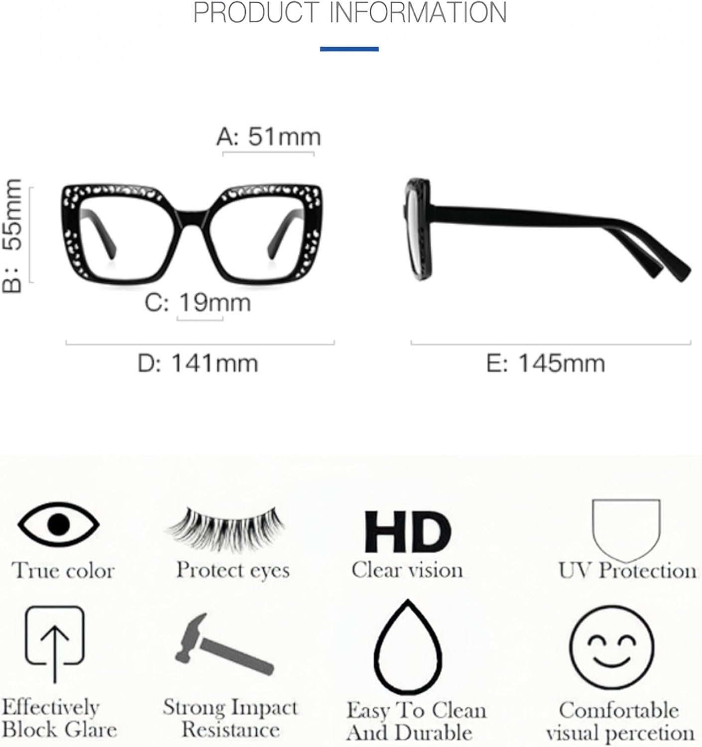 ICARA 3 Pack Oversized Square Reading Glasses for Women Fashion Oprah Style Blue Light Blocking Computer readers - Image 7