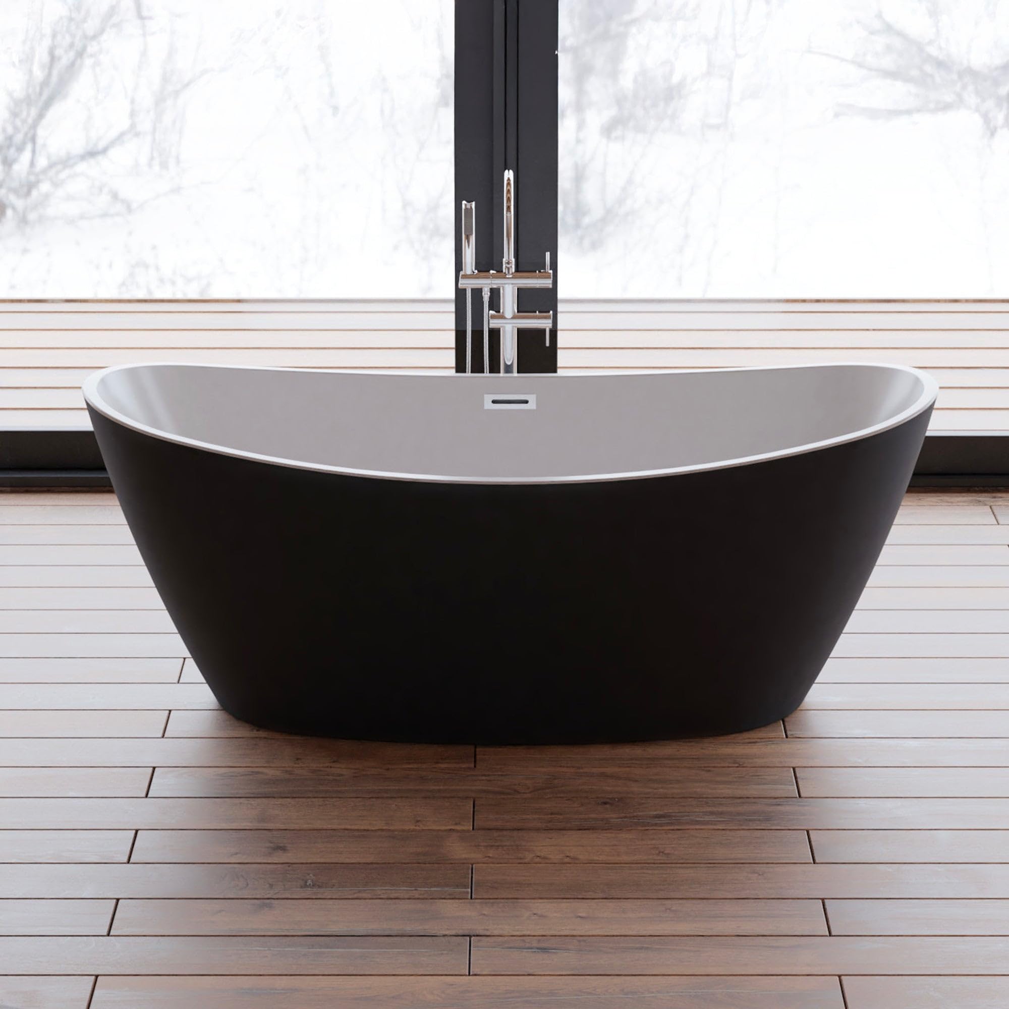 SPALINA NEROON 2.0 Nera - Vasca freestanding Ovale L 170 x l 80 cm