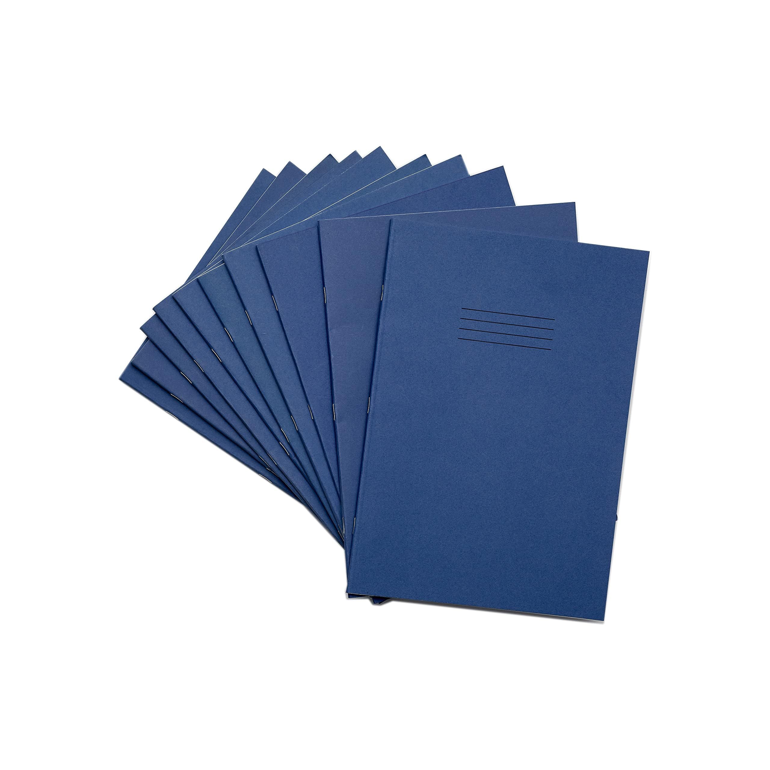 Rhino A4 Exercise Books, 80-Page / 8mm Lined with Margin Paper Notebook, 50-Pack, Office & School Stationery Supplies, Dark Blue