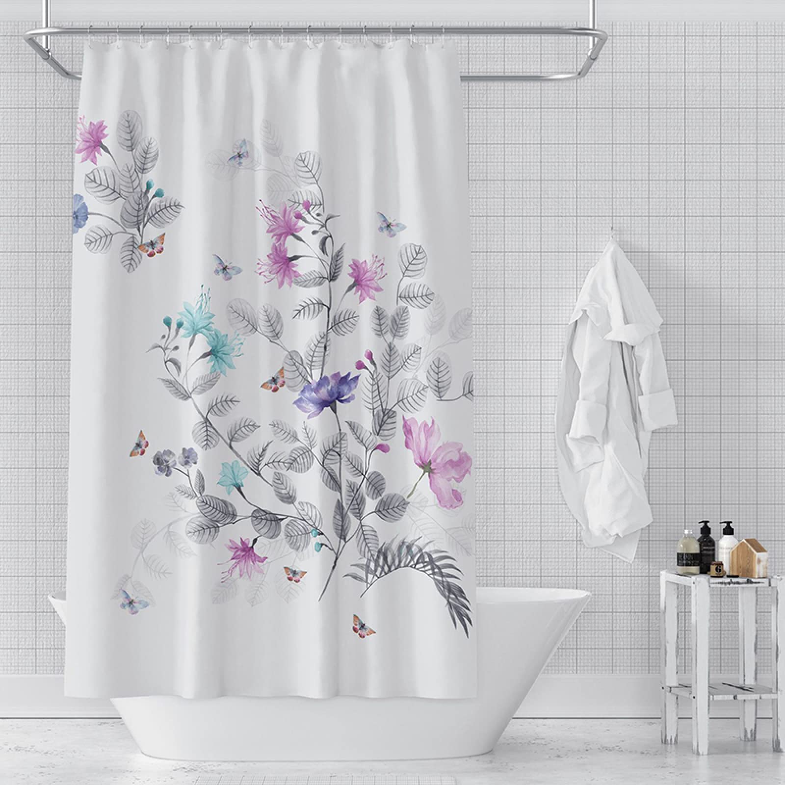 ✨シャワーカーテン 半透明 幅180cm 丈200cm 180x200cm OTraki シャワーカーテン 半透明 幅150cm 丈180cm お風呂