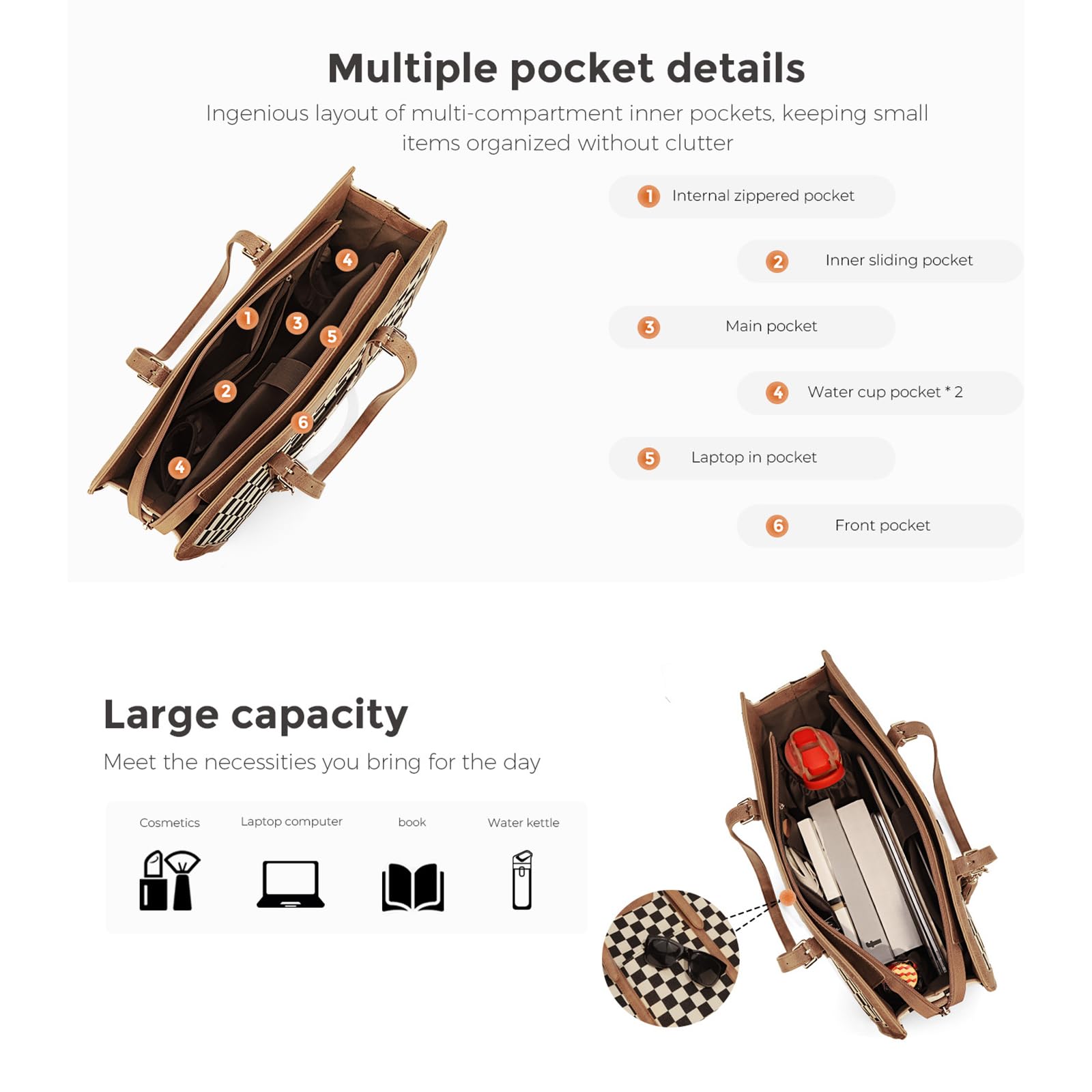 Bolsos bandolera de polipiel para mujer, elegante bolso de hombro de PU suave, estilo retro con asa superior, gran capacidad, correa ajustable para viajes, compras, trabajo, social y diario