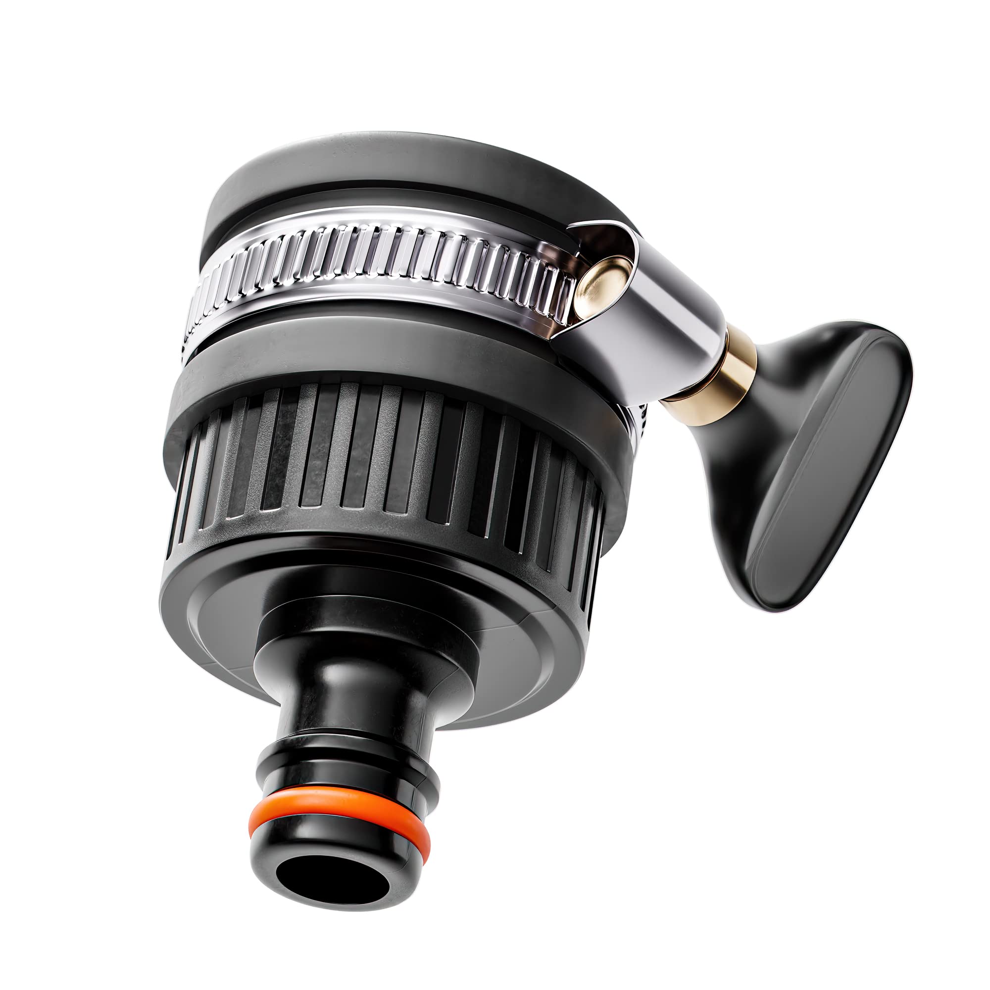 BFG Outdoor Garden Hose Tap Connector | Universal Quick Coupling | Hose Pipe Fitting with clamp hose conneector | Damage and Corrosion Resistant | 22-24 mm Diameter | Polypropylene