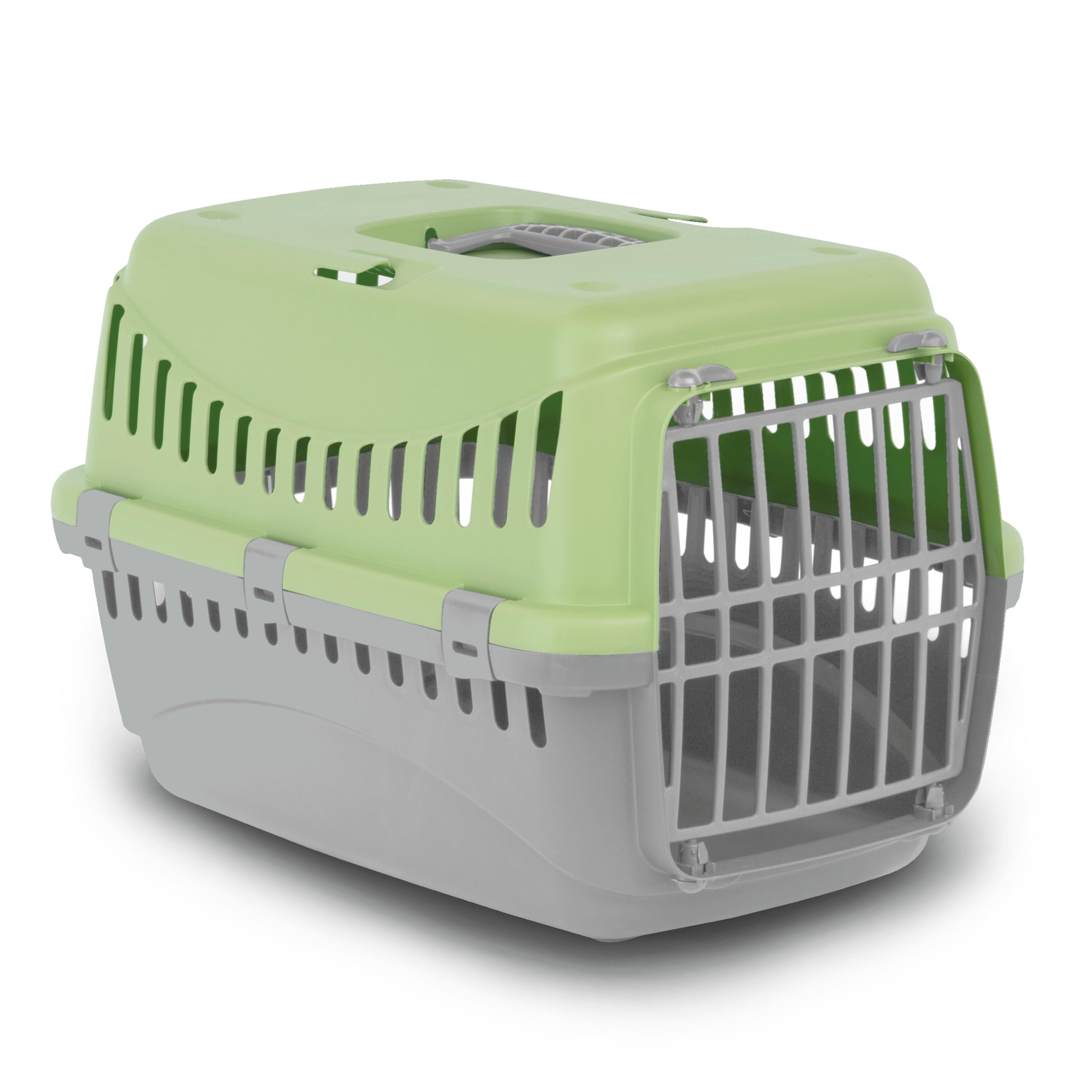 MP Bergamo - Transport Basket Gipsy 50 Plastic Door for Cats, 5 kg, Green