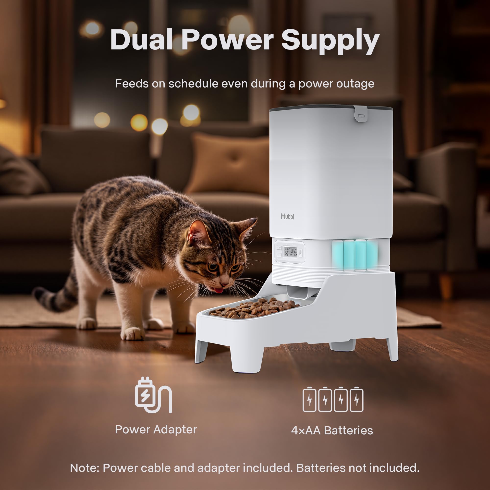 Comedero automático para gatos, 7 L, dispensador de alimentos para perros, 1-6 comidas, ideal para múltiples mascotas, doble fuente de alimentación, estable