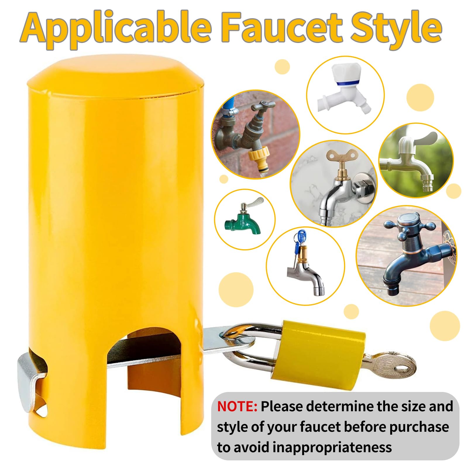 Ifundom Wasserspindelschloss Für Außenwasserhähne - Diebstahlsicherung & Frostschutz