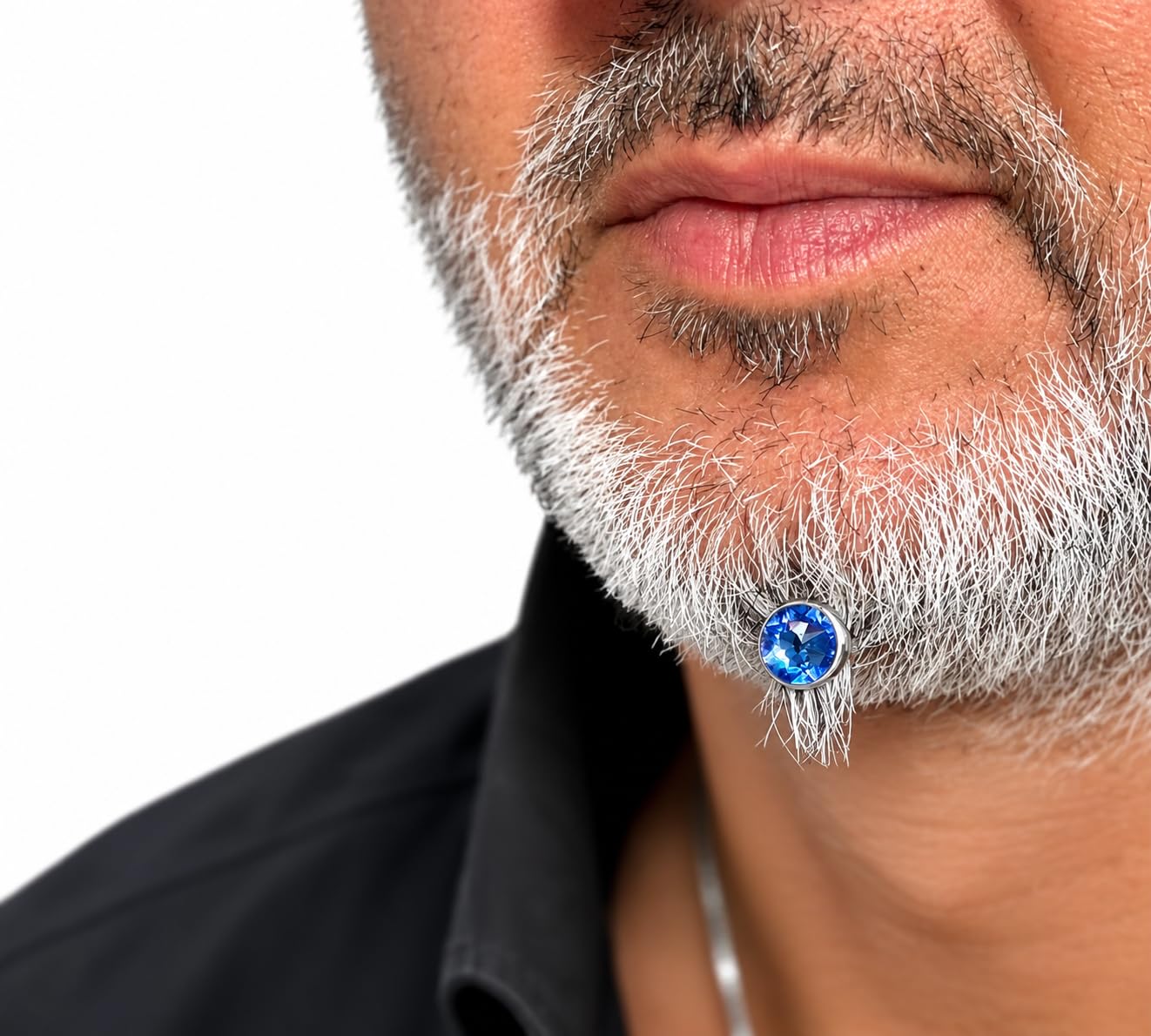 Gioiello da Barba Magnetico con 7 Cristalli Swarovski®