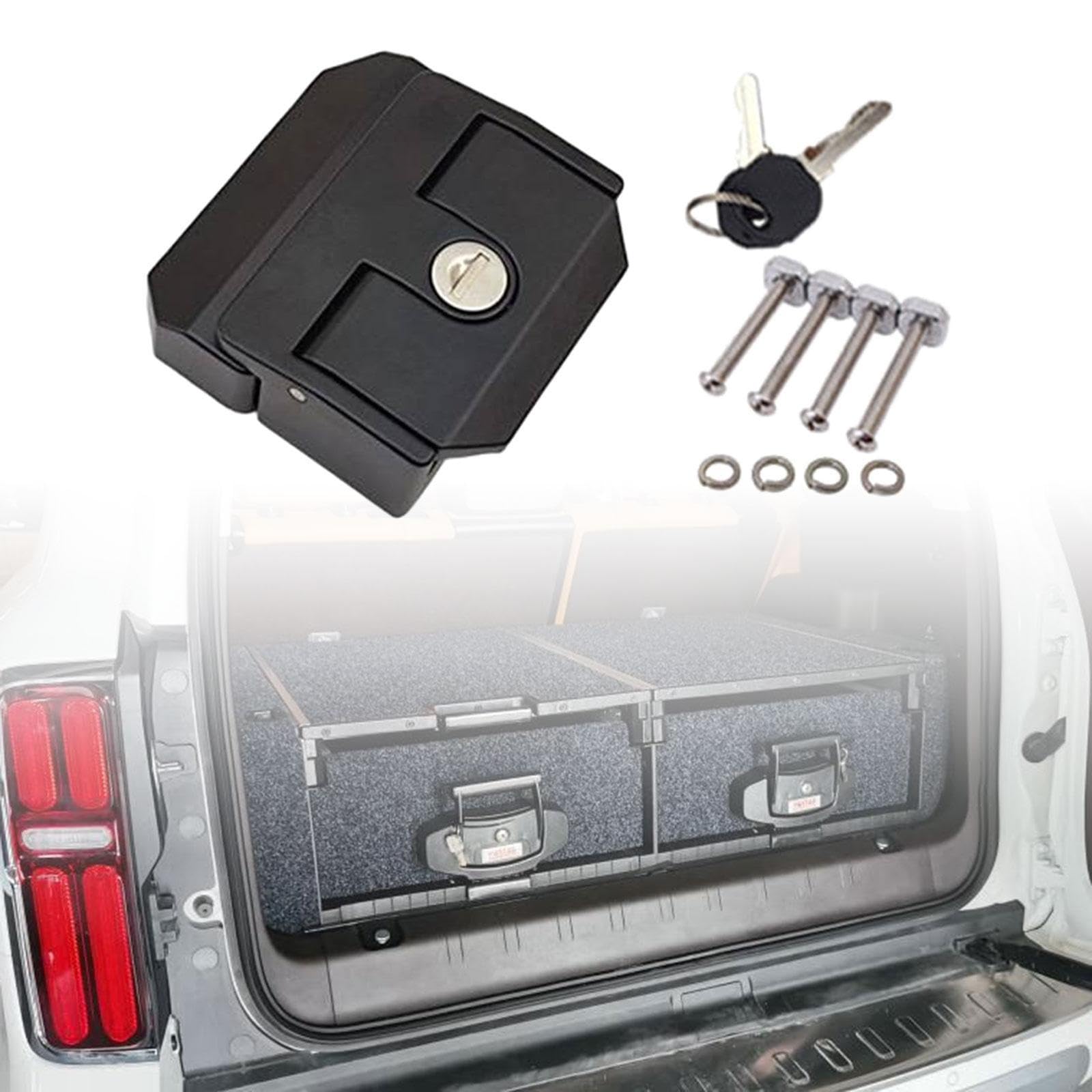 LOVIVER de Bloqueo para Caja de Herramientas, Cerradura para Caja de Distribución Eléctrica con Accesorios M5 X 40, interior negro