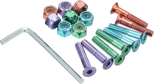 PATIKIL Kit de herramientas para patineta, tornillos de montaje de 1 pulgada, tornillos de cabeza hexagonal, juego de tuercas con llave para