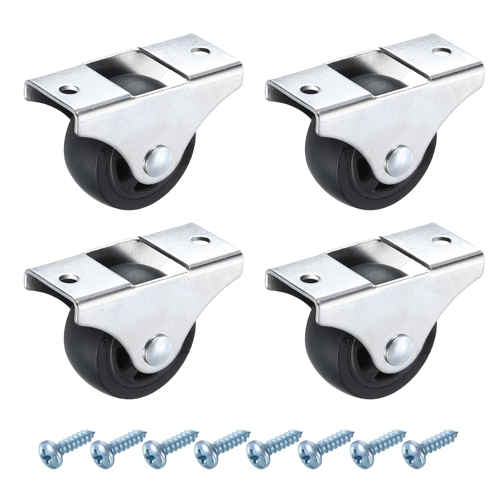 PATIKIL 1.5 Inch Fixed Caster Wheels