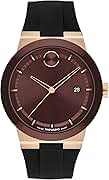 Movado Bold Fusion Men’s Quartz Watch – 42.3 mm Case, Silicone Strap, Urban Style Timepiece, Gift for Him
