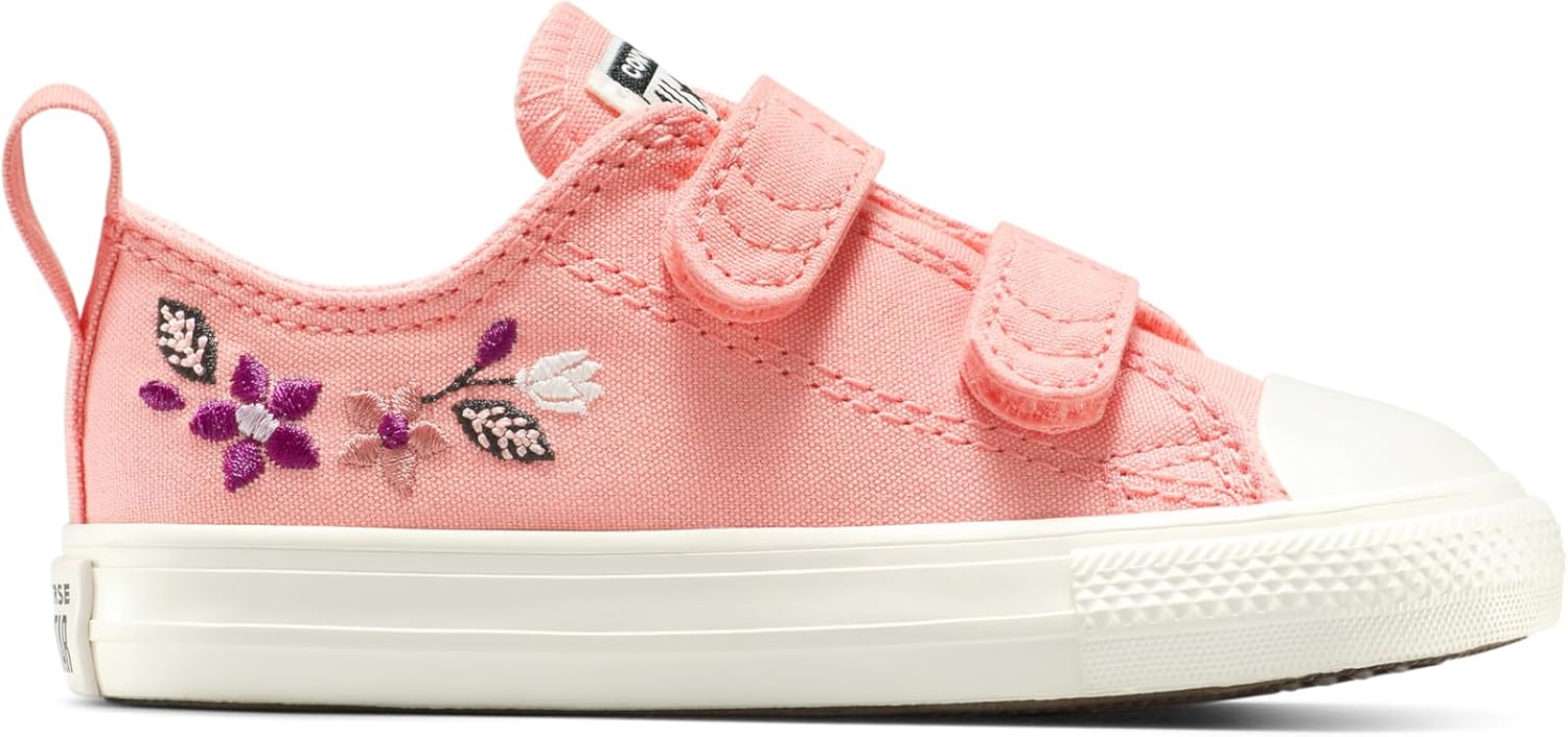 Converse Kids' Chuck Taylor All Star Embroidered Flowers Easy-On Low Top Sneaker