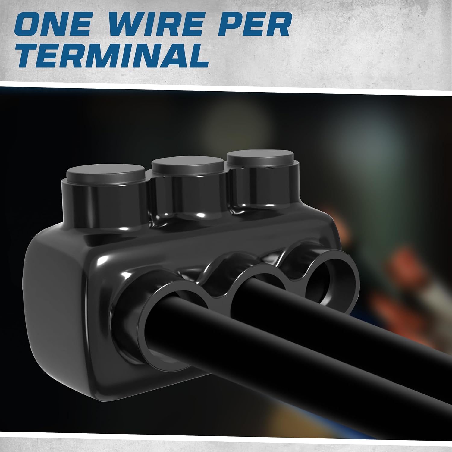 OHLECTRIC Insulated Wire Connector, 3-Port Single Side Entry, 4–14 AWG, 5/32″ Hex Screw, Pre-Filled Oxide Inhibitor – Heavy-Duty Elevator Electrical & Maintenance Connector