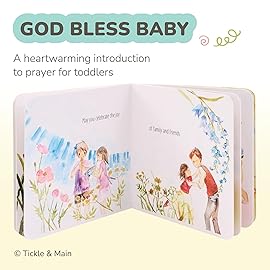 Tickle & Main Catholic Baptism Gift Set - 2-Pc White Presentation Box - Interactive Prayer Lamb & Babys First Prayer Book - Christening Gifts for Boys & Baby Girls Ages 2+