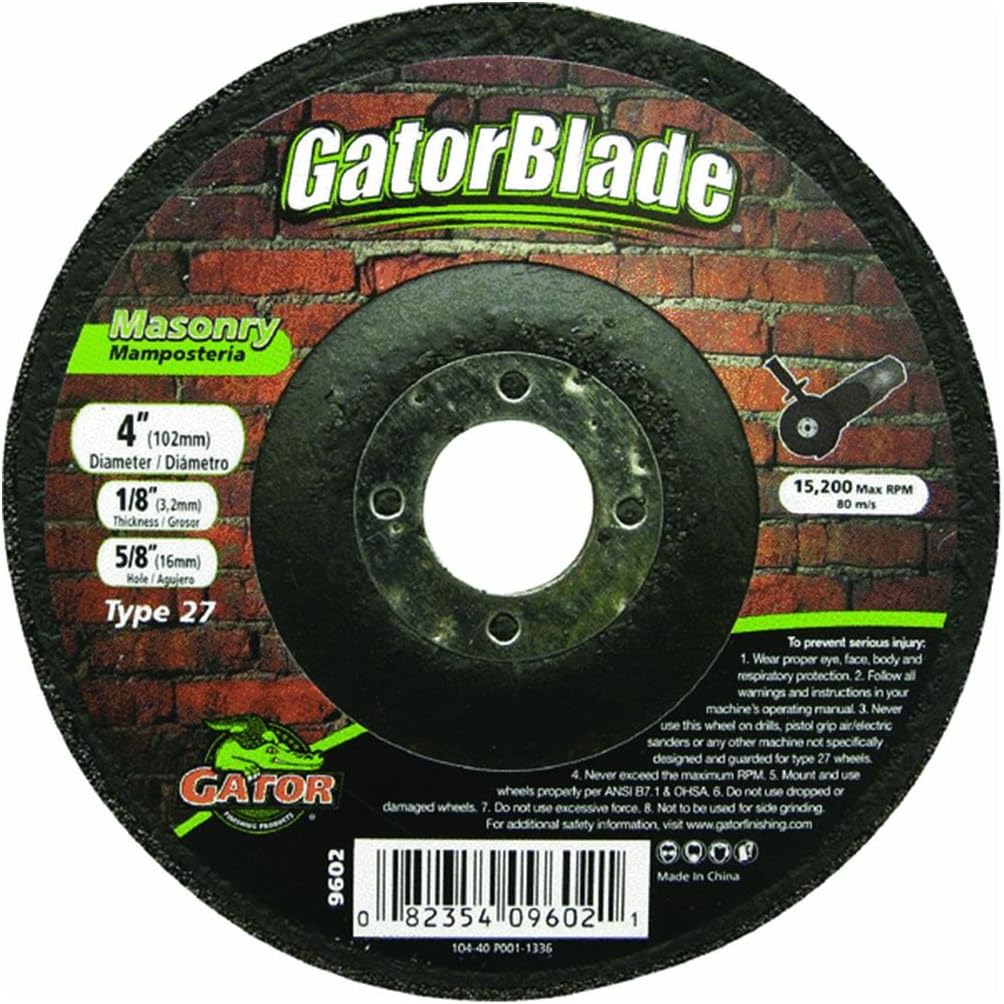 Gator 4 in. Aluminum Oxide Masonry Cut-Off Blade .045 in. x 5/8 in. 1 pc.