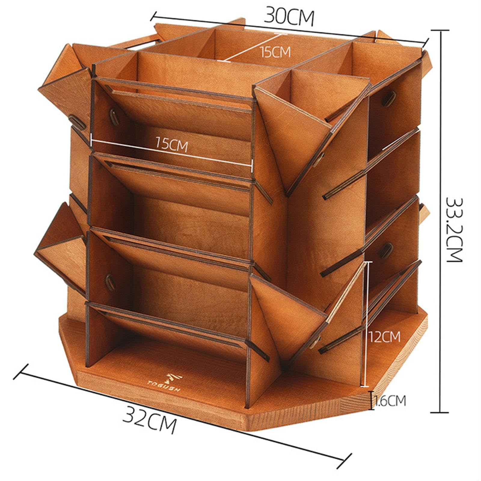 Organizador de Pintura en Miniatura, Soporte para Suministros de, Estante de papelería de Gran Capacidad, Estante de Almacenamiento marrón