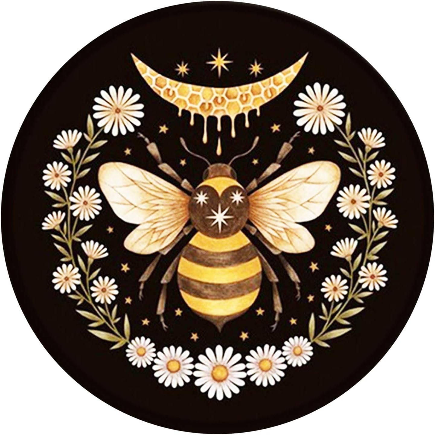 Mouse Pad, Premium-Textured Mouse Pad, Gaming Mouse Pad, Anti-Skid Rubber Base Mousepad with Delicate Stitched Edge for Laptop, Computer & PC, Honeybee