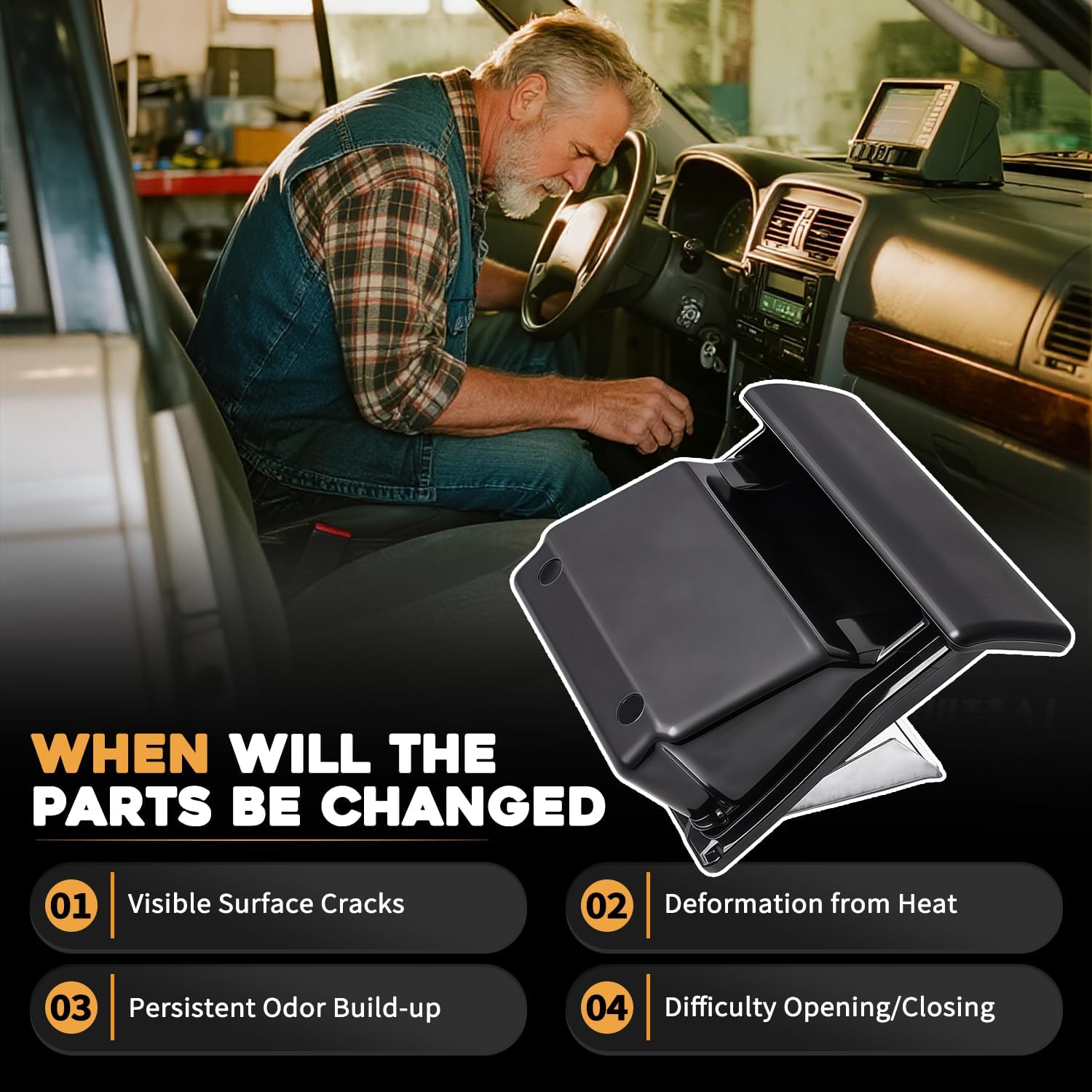 Dash Ashtray Insert Fit For Toyota 4Runner 1996-2002 Fit For Toyota T100 1993–1998 Dash Ash Tray Replaces 74102-35010 74111-35010 74102-34011 74102-34010-B0