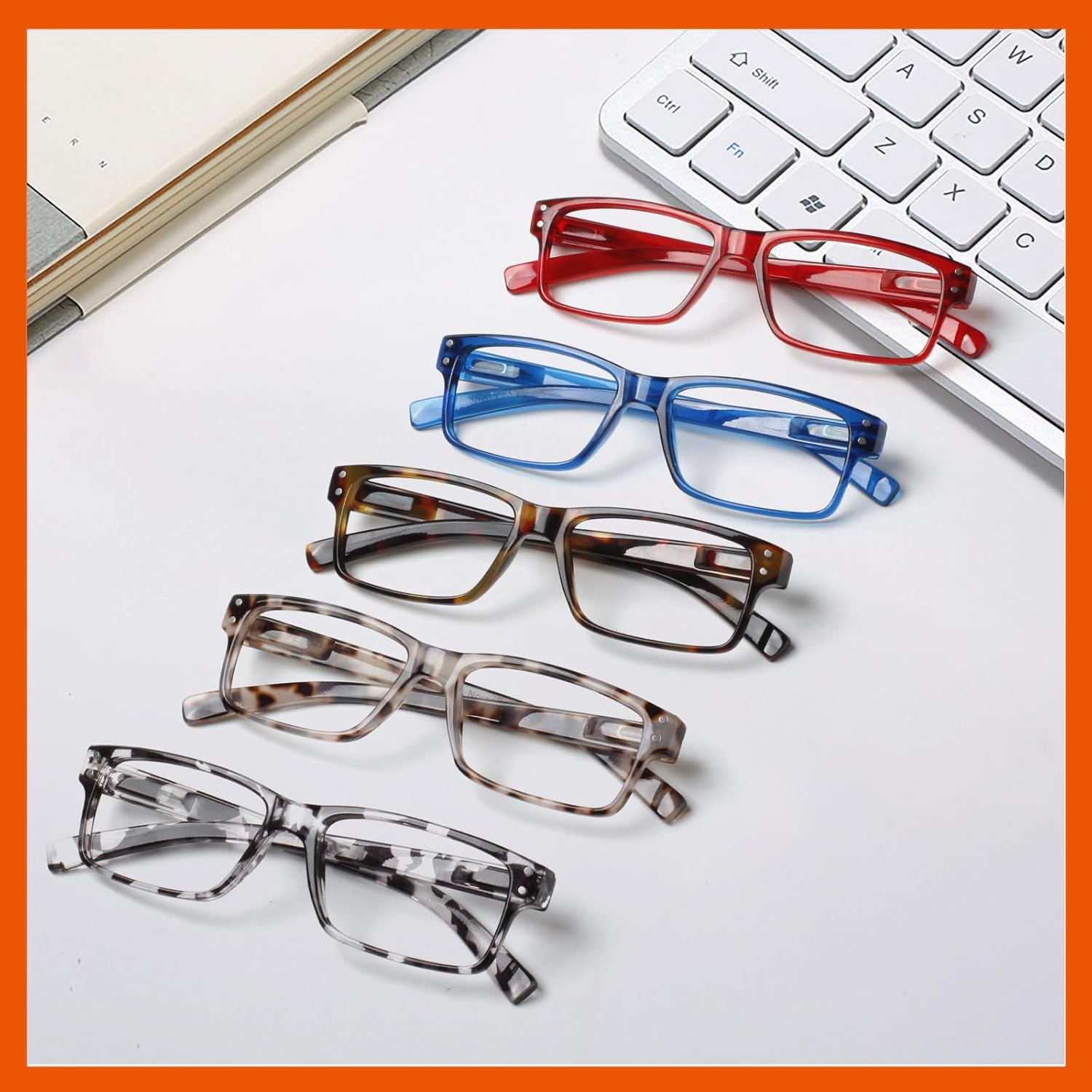 NORPERWIS Reading Glasses 5 Pairs Quality Readers Spring Hinge Glasses for Reading for Men and Women (5 Pack Mix Color -4, 1.50) - Image 6