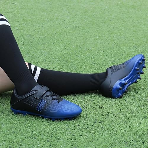 Miniatura 2 de Brooman - Tacos de fútbol para niños y niñas, zapatos deportivos con tacos para usar al aire libre