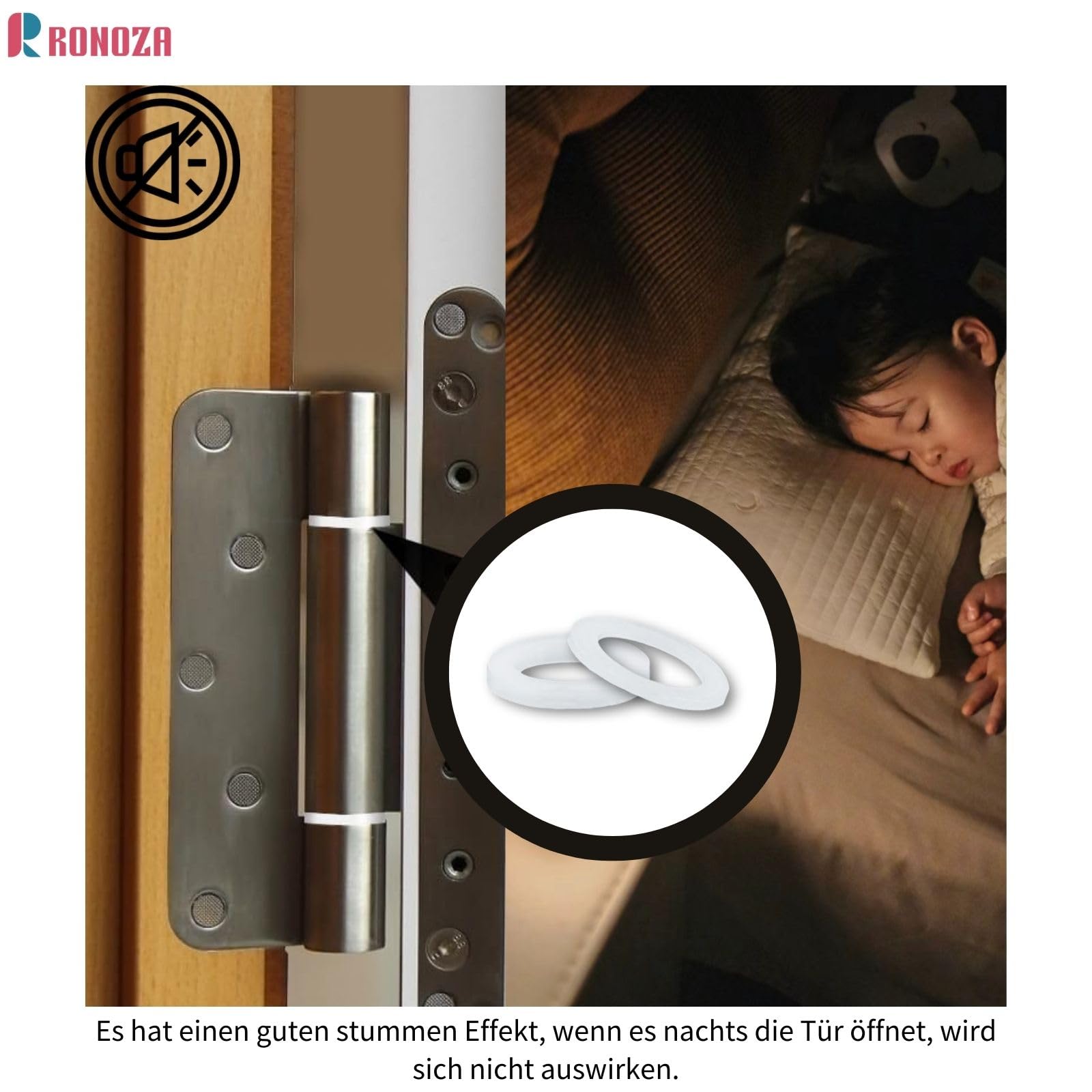 Rondelle Plastica Per Porte - 60 Pezzi, Nero, 1,5x1x0,12 Cm, Per Cerniere E Assi Porta - Foto 3