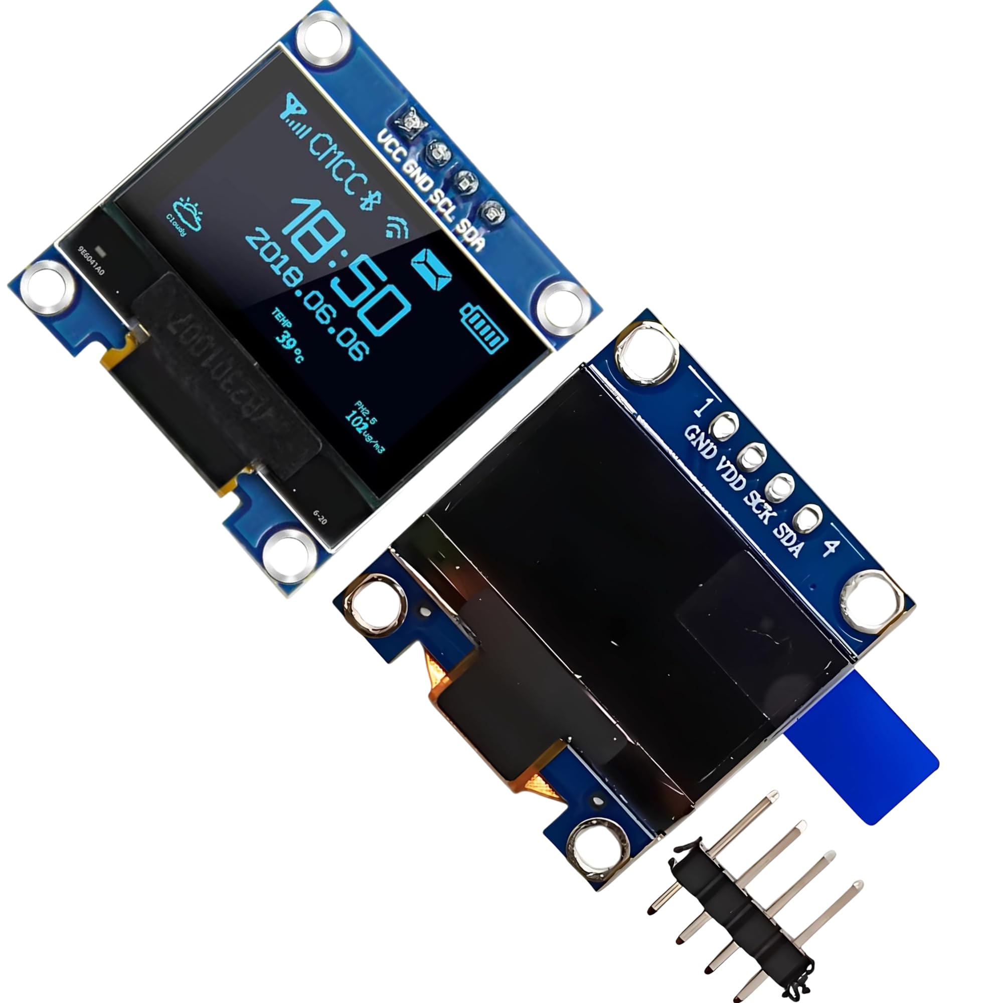 Electrifier 0.96 Inch OLED Display 128x64 I2C Module Pack of 2 | Two identical OLED modules per pack | Build one, keep one spare | Self-emissive, no backlight needed-picture-21