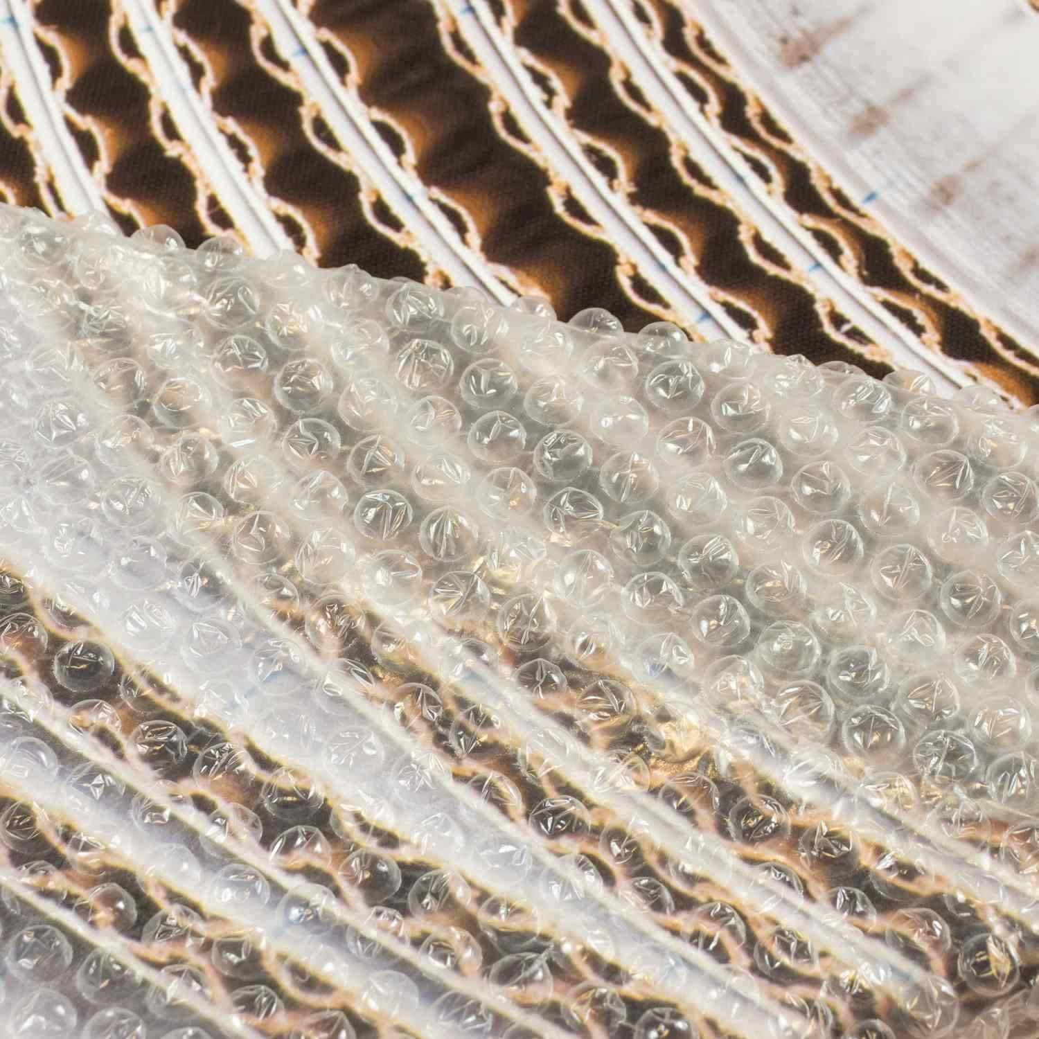 smiley pack 1 x Luftpolsterfolie Breite 0,5 x 100 m Bubble Wrap Polsterfolie Fläche 50 qm Dicke 60 my Bläschenfolie Noppenfolie Einpackfolie Blisterfolie Luftpolster Verpackungsmaterial (1)