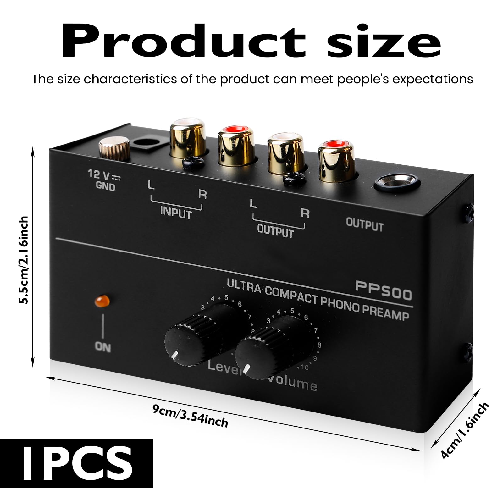 Giradischi Phono Preamplificatore PP500 Preamplificatore Audio Stereo con Ingresso e Uscita RCA