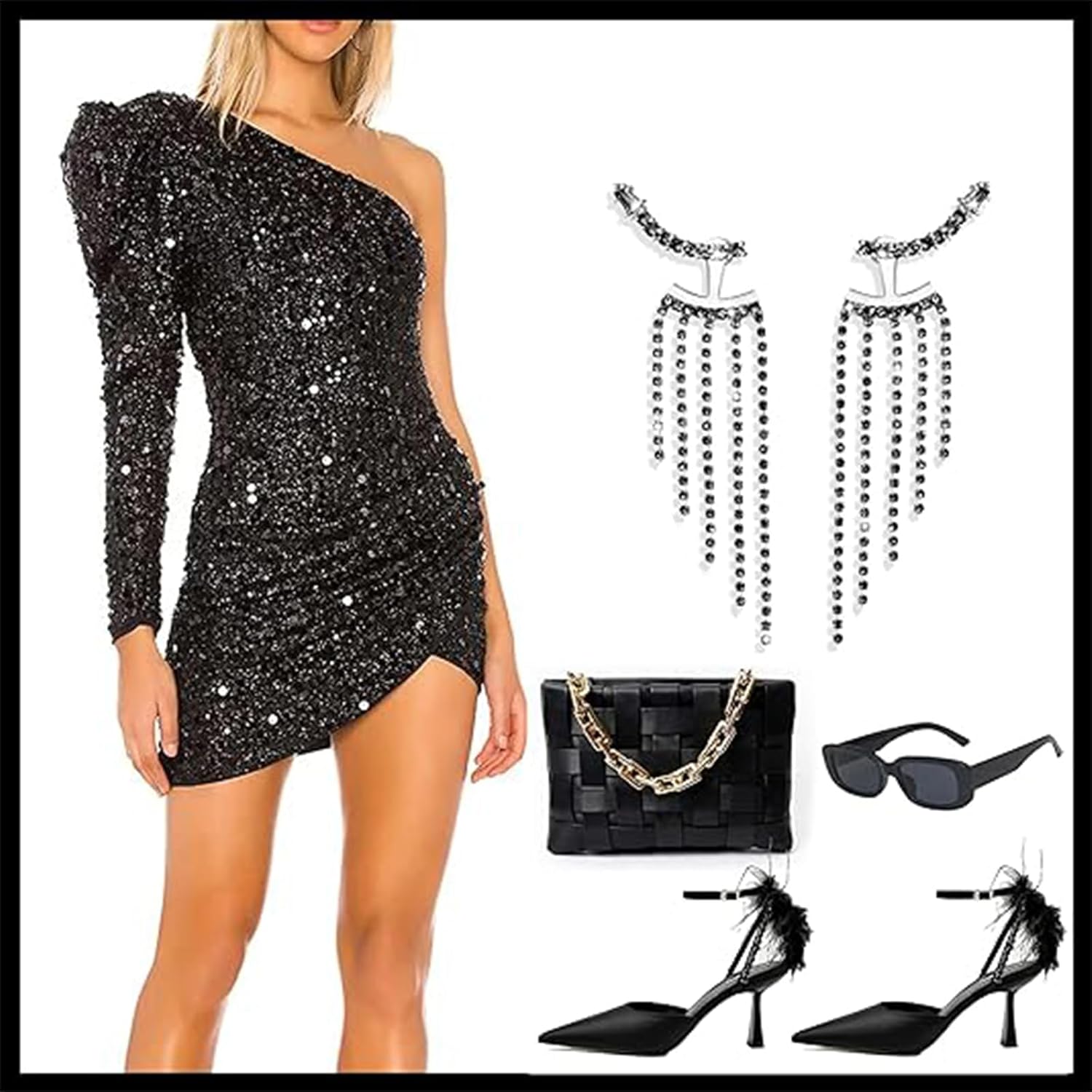 Rhinestone Tassel Earrings for Women Long Crystal Drop Dangle Earrings Prom Wedding Party Jewelry New Year Gifts - Image 4