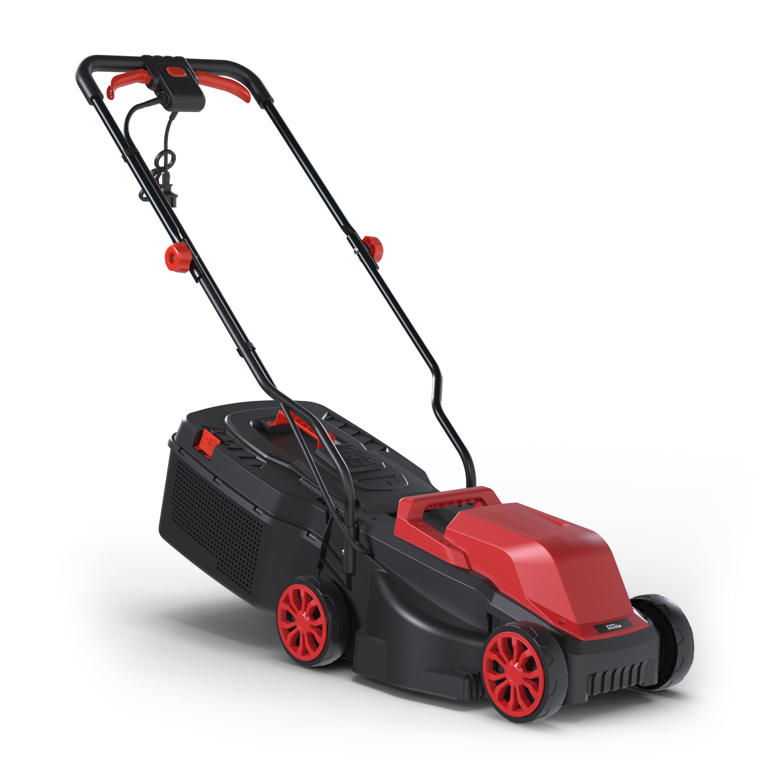 Güde Cortacésped Eléctrico 320/1300 (230 V, 1300 W, Velocidad del Motor 3500 1/min, Ancho de Corte 32 cm, Cesta colector de Hierba 30 l, 3 Niveles de Ajuste de Altura de Corte 25-65 mm,